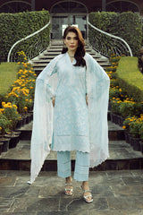 Lakhany Ice Blue Eid Collection Unstitched ChikanKari 3 Piece 🔥