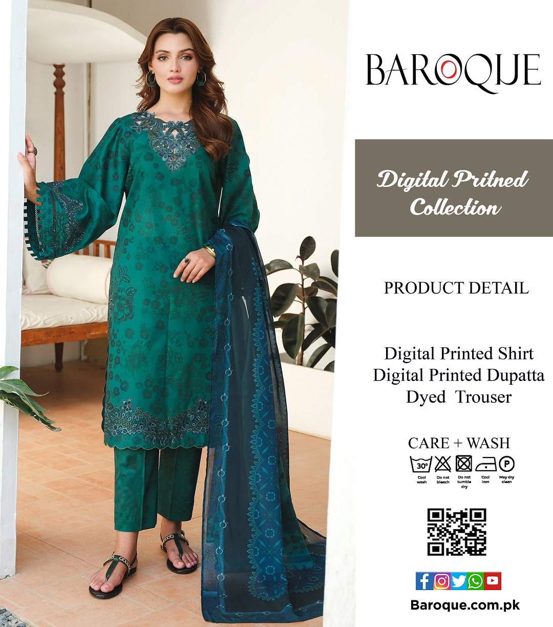 BARØQUE LAWN COPY 3 PIECE