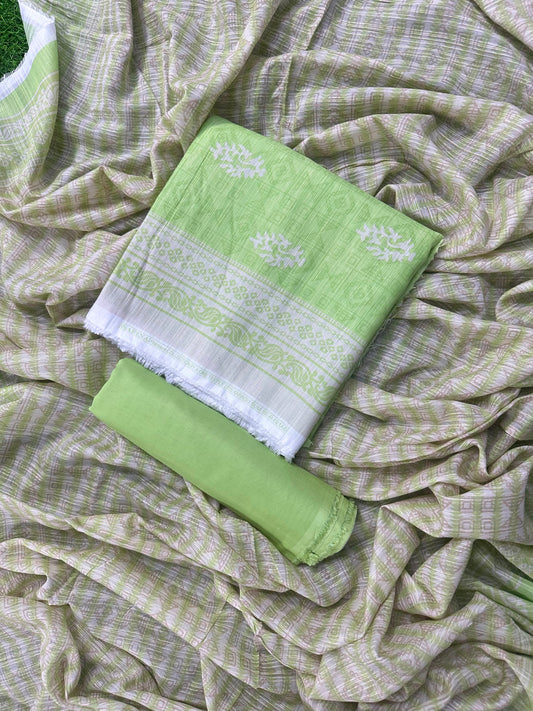 SAFINA SEA GREEN PRINTED 3PCS