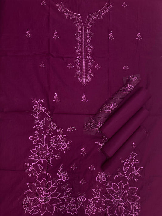 Saqafat Pink Emb 2Pcs Lawn