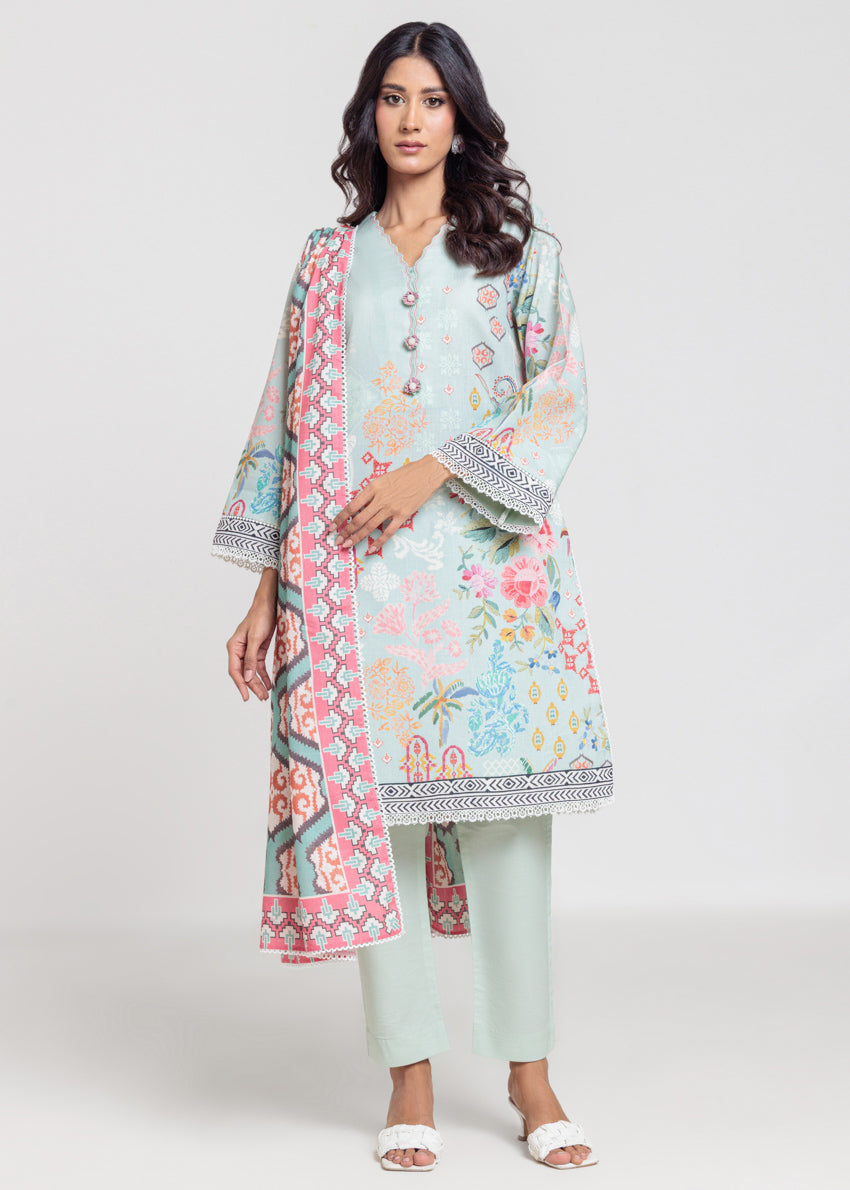Khaadi Cherry - 3 PCs Printed Bana Dora Lawn Unstitched Collection