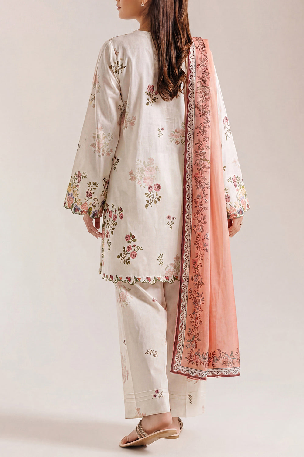 Saya Ivory 3PCs Printed Lawn Unstitched Collection