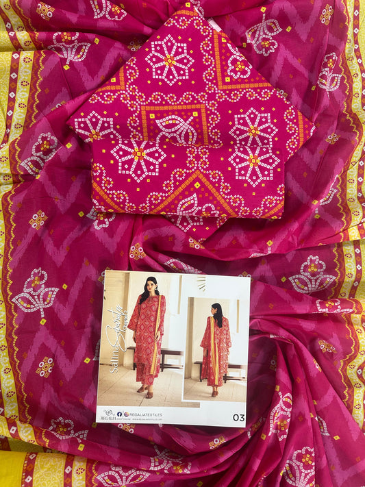 ✨🌿 SALINA SEPARATES – DIGITAL PRINTED LAWN COLLECTION 🌿✨ Design #03
Vol 2 – 2026 | By Regalia Textile