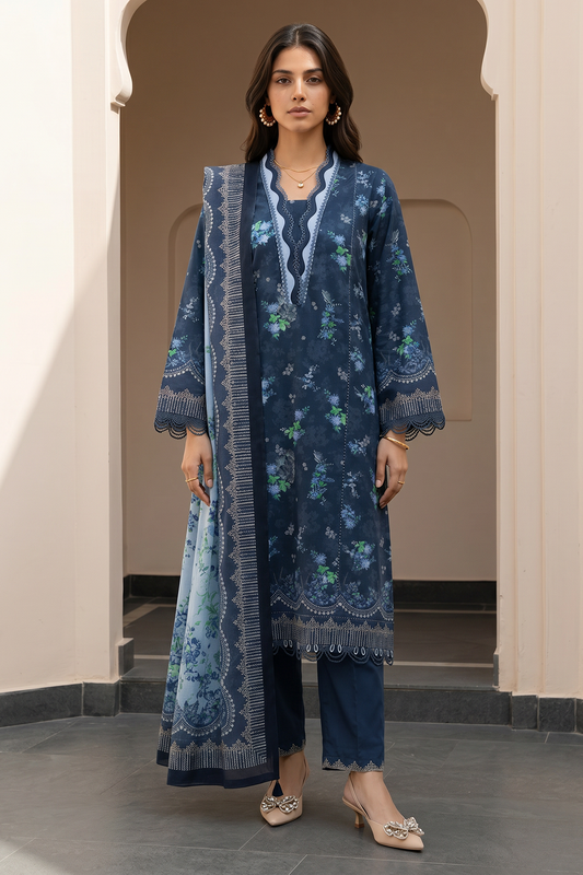 Zellbury (D.C:- WUS26X38107) Unstitched 3pcs Lawn Collection