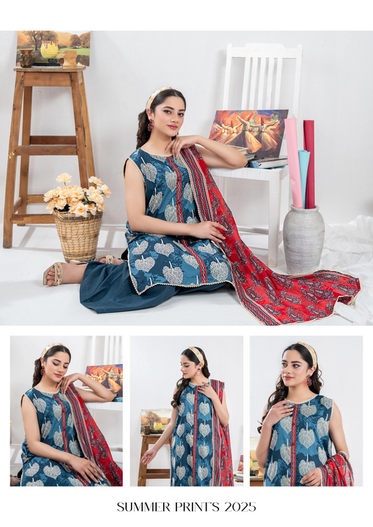 Zesh Unstitched Lawn 3 Piece 100% Original 🔥❤️