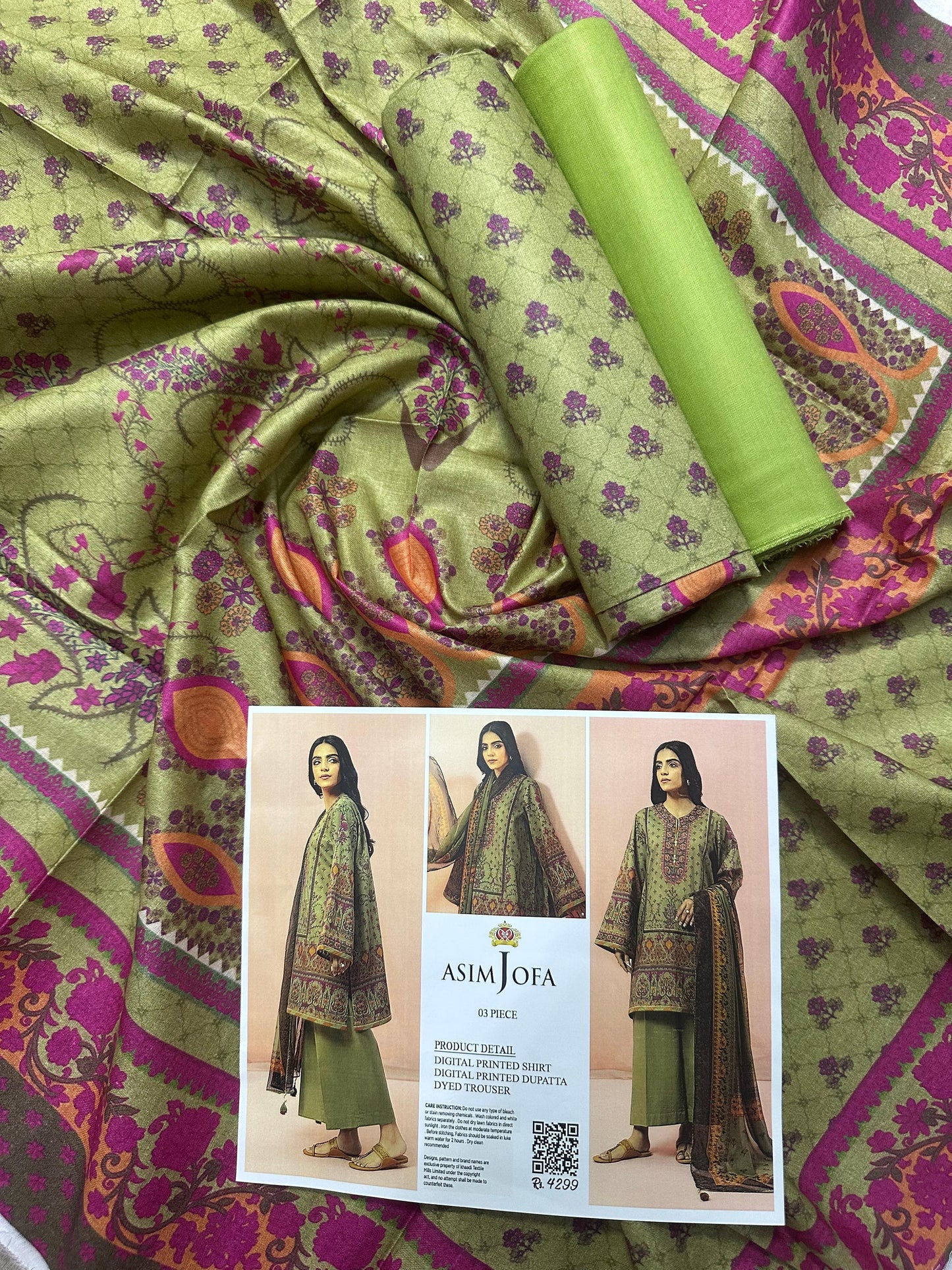 ASIM JOFA 3PC UNSTITCHED DIGITAL PRINTED COLLECTION