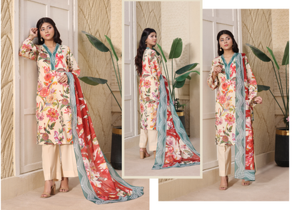 Inaaya Ali Lawn 3 Piece Collection 2026 By Arham Textile