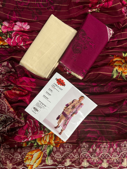 Khaadi Maroon SS2610A 3-Piece