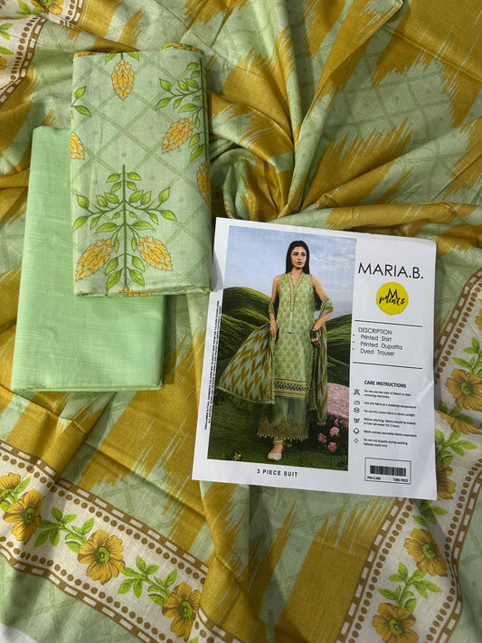 Maria B Green Printed 3Pcs