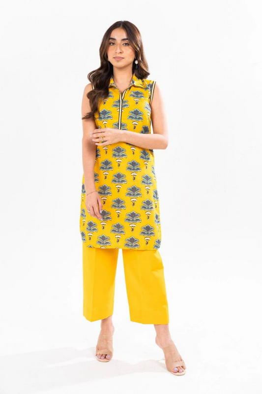 Alkaram Chrome Yellow Khaddar 2Pcs