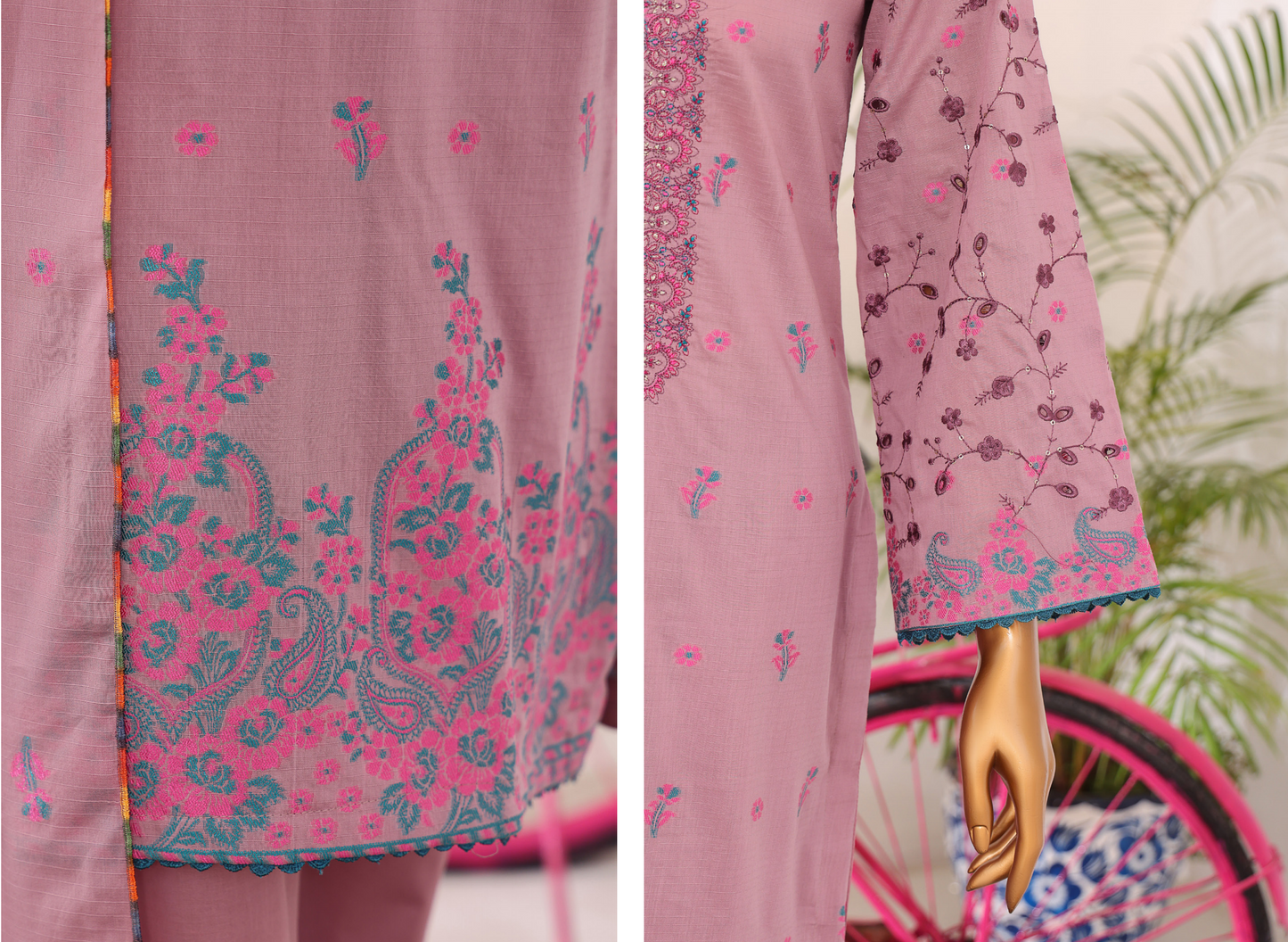 MTF MUSKAN JACQUARD 100% ORIGINAL CHIKENKARI SLEEVES 3PCS 👌🌼❤️
