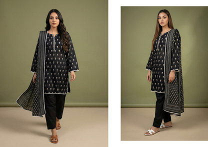 Salina Black & White Lawn Collection Vol-2 Design # 9