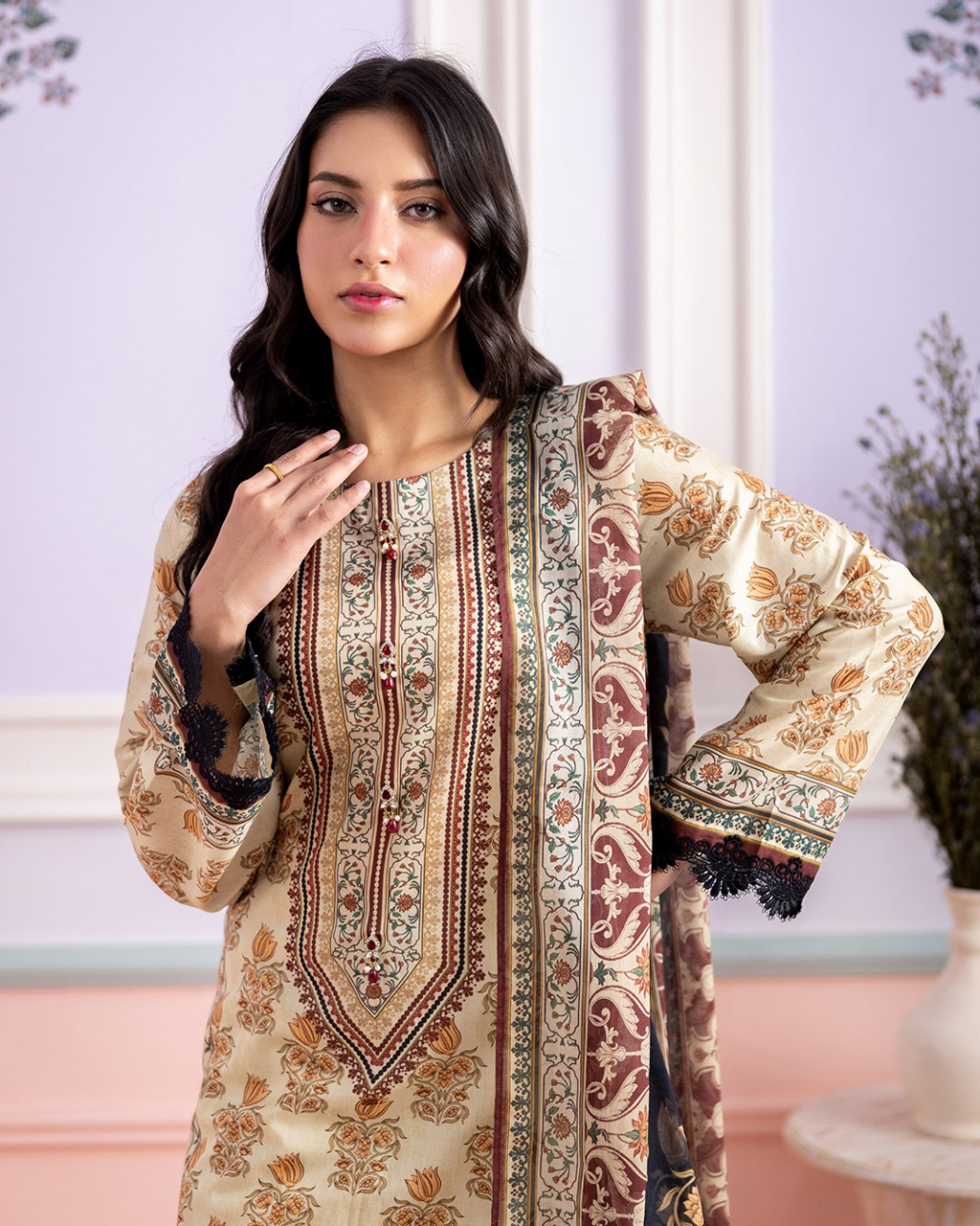 ZELLBURY Unstitched Lawn Collection 2026 Design #WUS26X30539