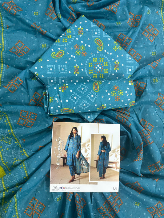 ✨🌿 SALINA SEPARATES – DIGITAL PRINTED LAWN COLLECTION 🌿✨ Design #01
Vol 2 – 2026 | By Regalia Textile