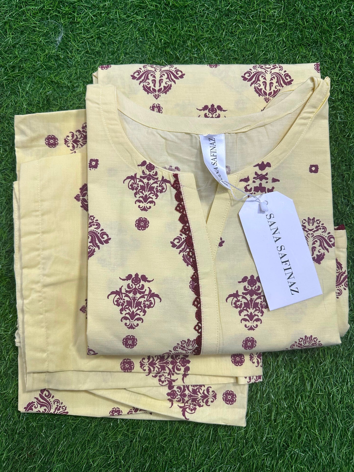 SanaSafinaz Stitched 2PCS Beige-Red