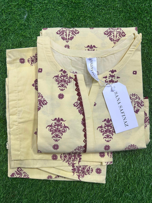 SanaSafinaz Stitched 2PCS Beige-Red