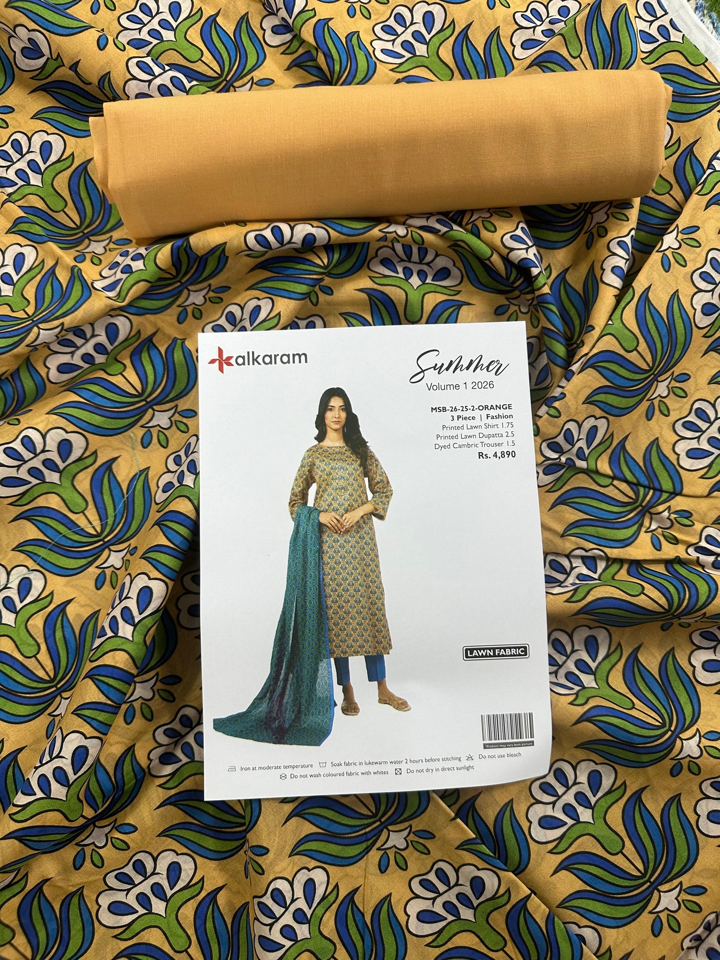 Alkaram Premium Unstitched Collection Digital Printed 2-Piece Suit
