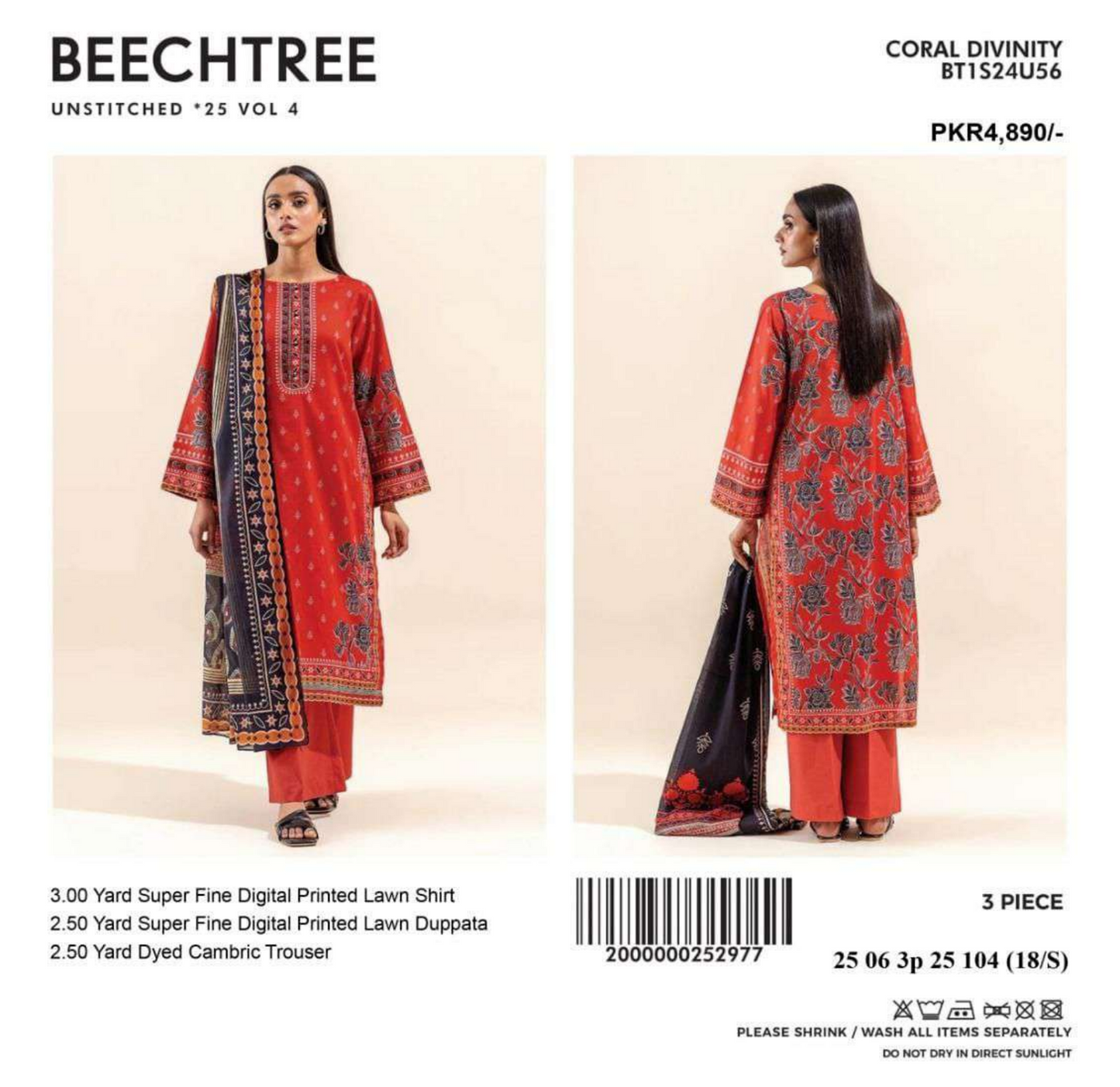 BEECHTREE Lawn Unstitched 3 Pieces 👌🔥✨