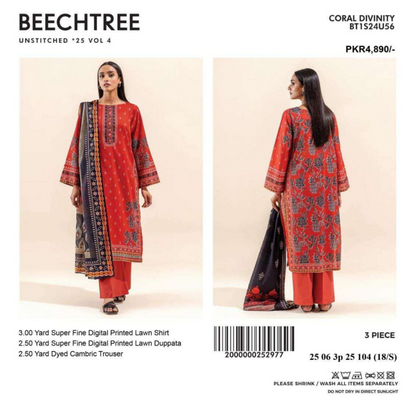 BEECHTREE Lawn Unstitched 3 Pieces 👌🔥✨