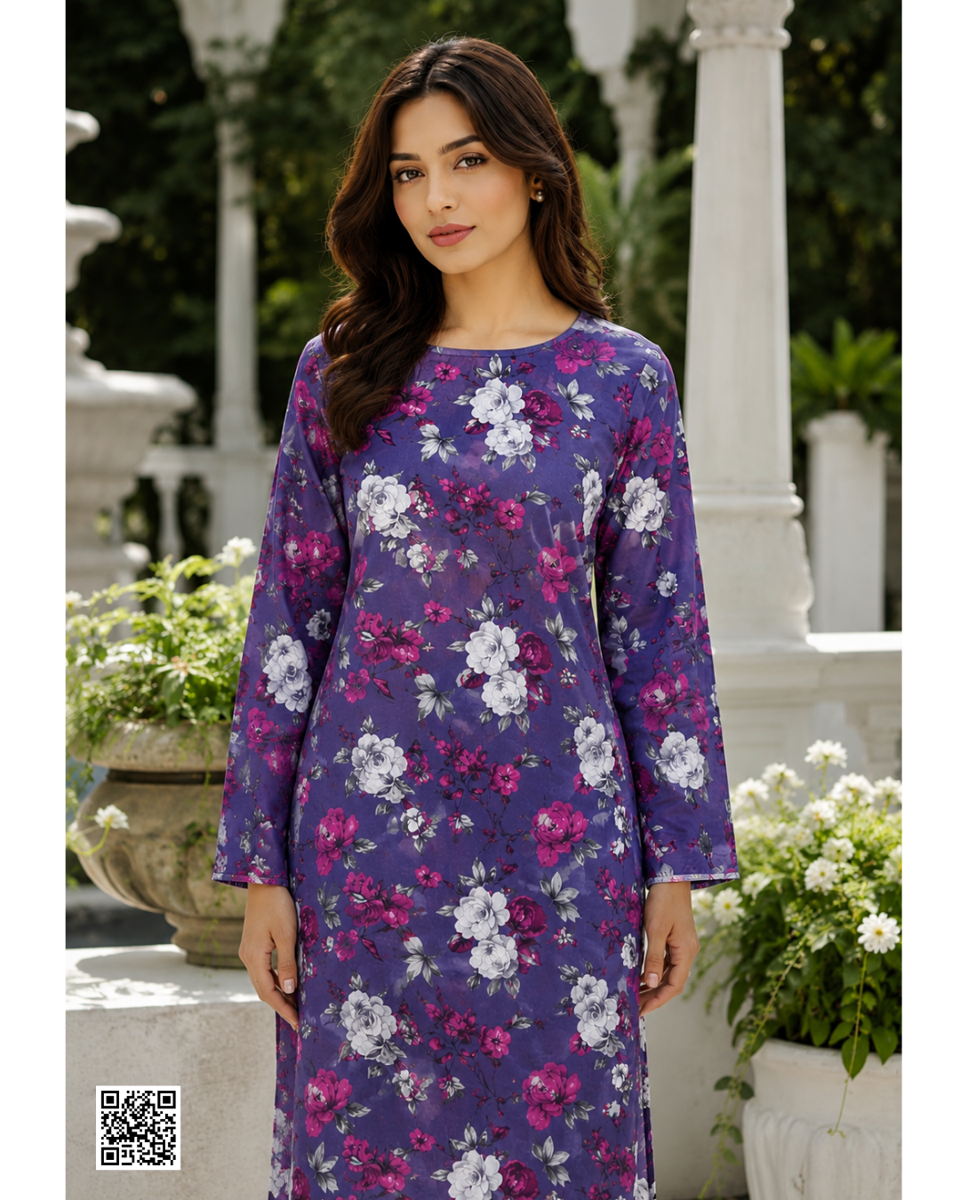 Tawakkal Purple Lawn Unstitched Shirt Piece