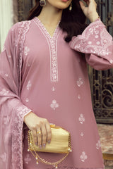 Lakhany T-Pink Eid Collection Unstitched ChikanKari 3 Piece 🔥