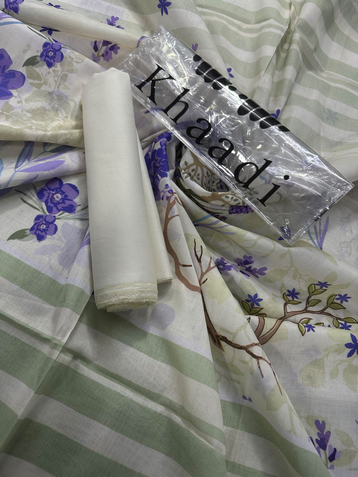 Khaadi Cream Printed 2Pcs