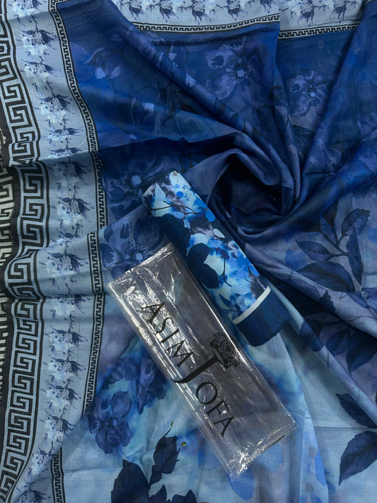 AsimJofa Blue Floral 2PCS S+D
