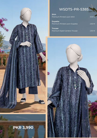 MTJ Original (WSDTS-PR-5385) Printed Lawn Unstitched Collection – Summer 2026