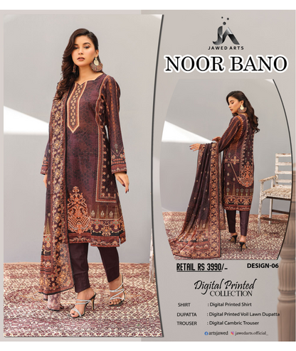 NOOR BANO ORIGINAL LAWN 3P