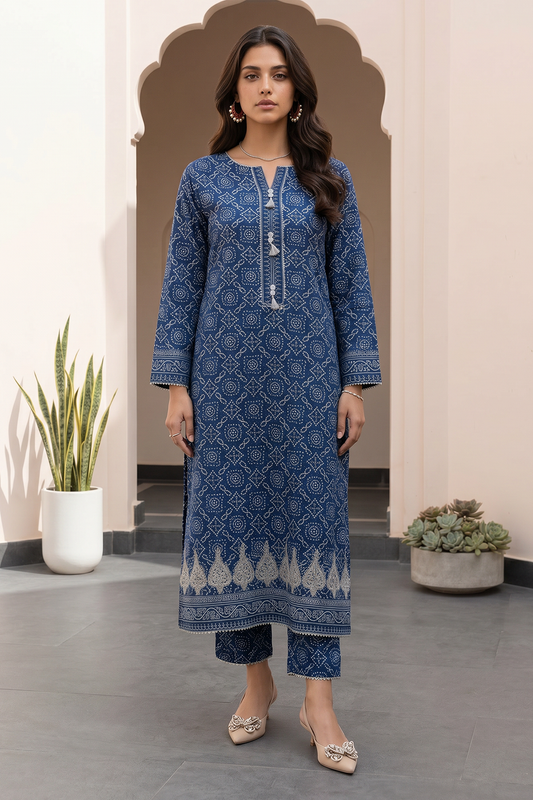 Zellbury D.C:-WUS26E20809   Digtal Printed Embroidery Lawn 2Pcs Collection