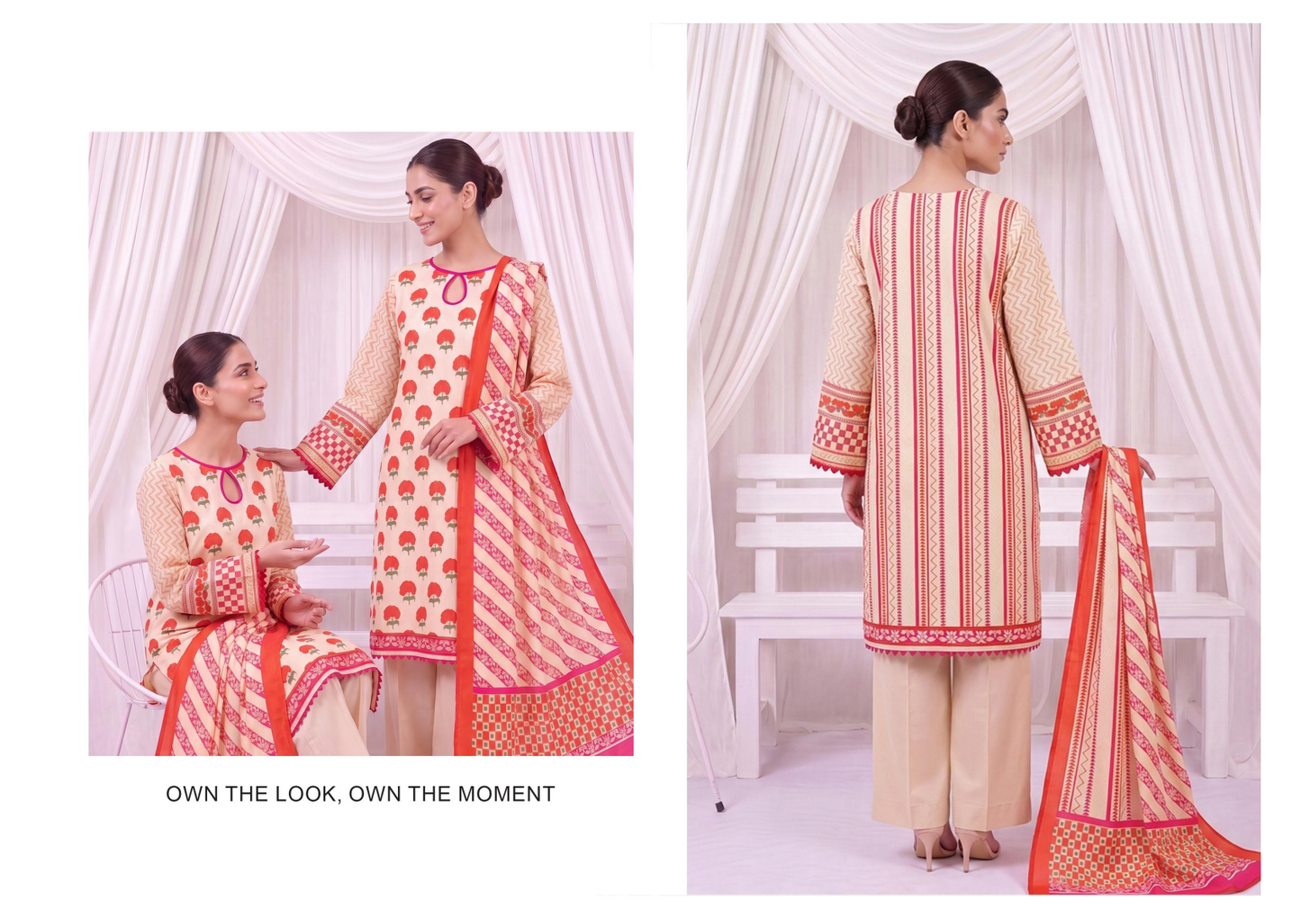 Izhaan MJ Pink D #05 - 3pcs  Printed Collection