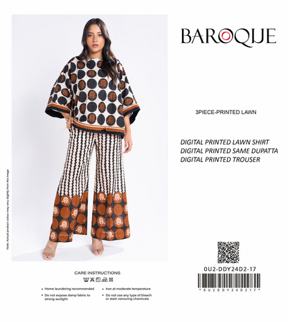 Baroque Unstitched Lawn 3 Pieces in Wholesale Price 🔥❤️