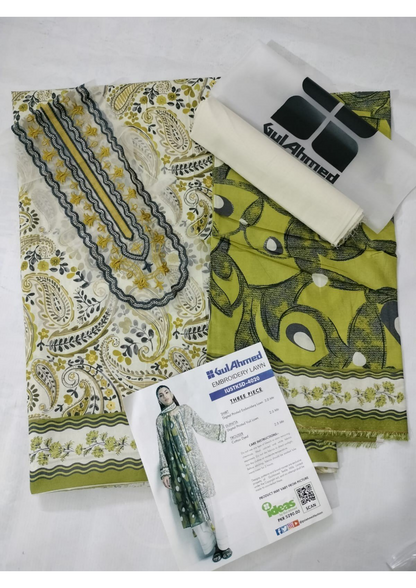 Gul Ahmed IUSTKSD-4020 Emb Lawn 3PCS