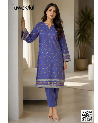 Tawakkal Navy Stitched 2-Piece