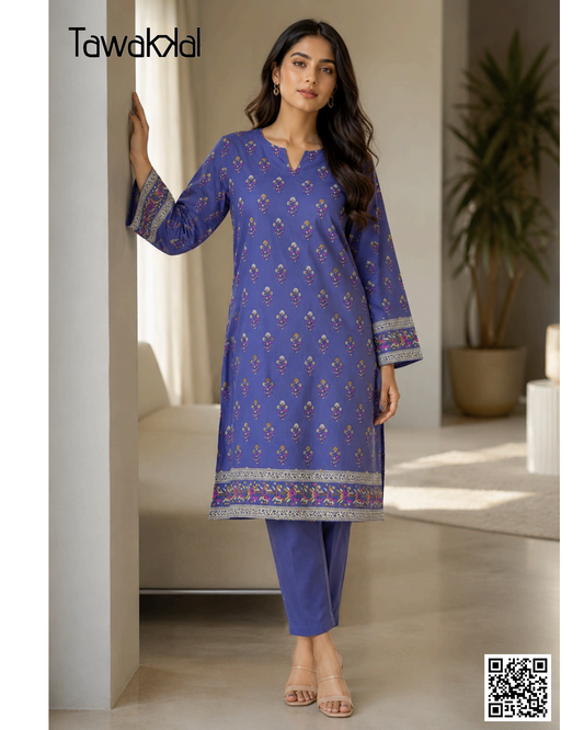 Tawakkal Navy Stitched 2-Piece