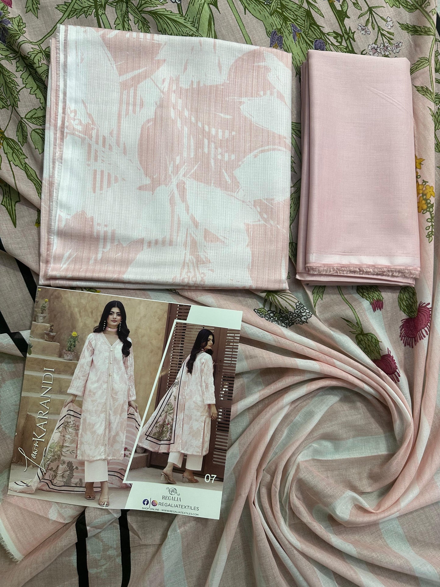 🌿✨ REGALIA TEXTILE – LAWN KARANDI DIGITAL PRINTED COLLECTION 2026 ✨🌿 Design #7
