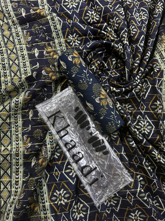 Khaadi Navy Leeves 2PCS S+D