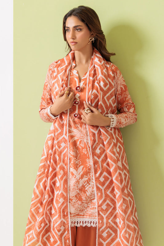 Bonanza Satrangi Unstitched Chinoiserie - 3 Pc (WU3PPBS25LIUN68)
