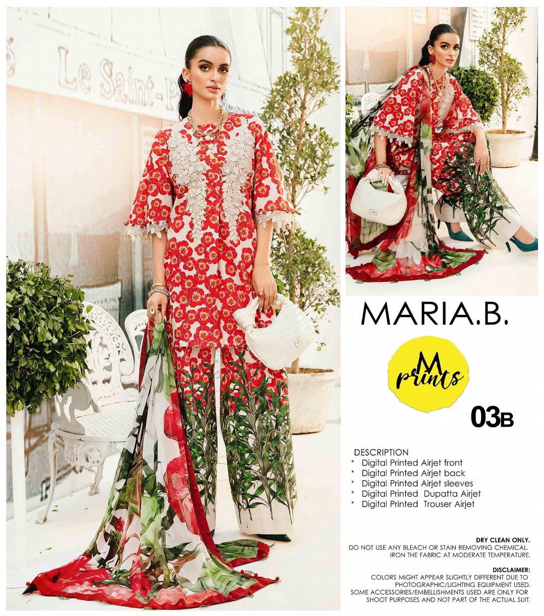 MARIA.B Unstitched Lawn 3 Pieces in Wholesale Price 🔥❤️