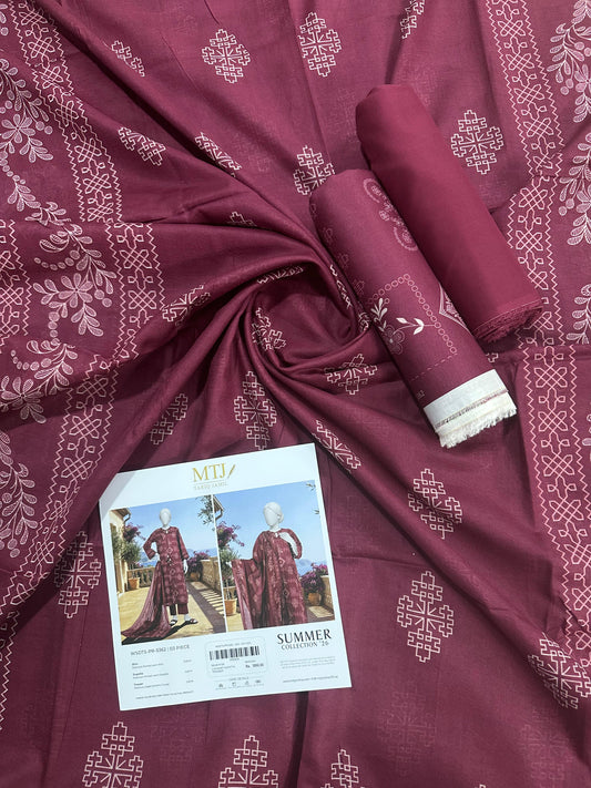 MTJ Original (WSDTS-PR-5362) Printed Lawn Unstitched Collection – Summer 2026