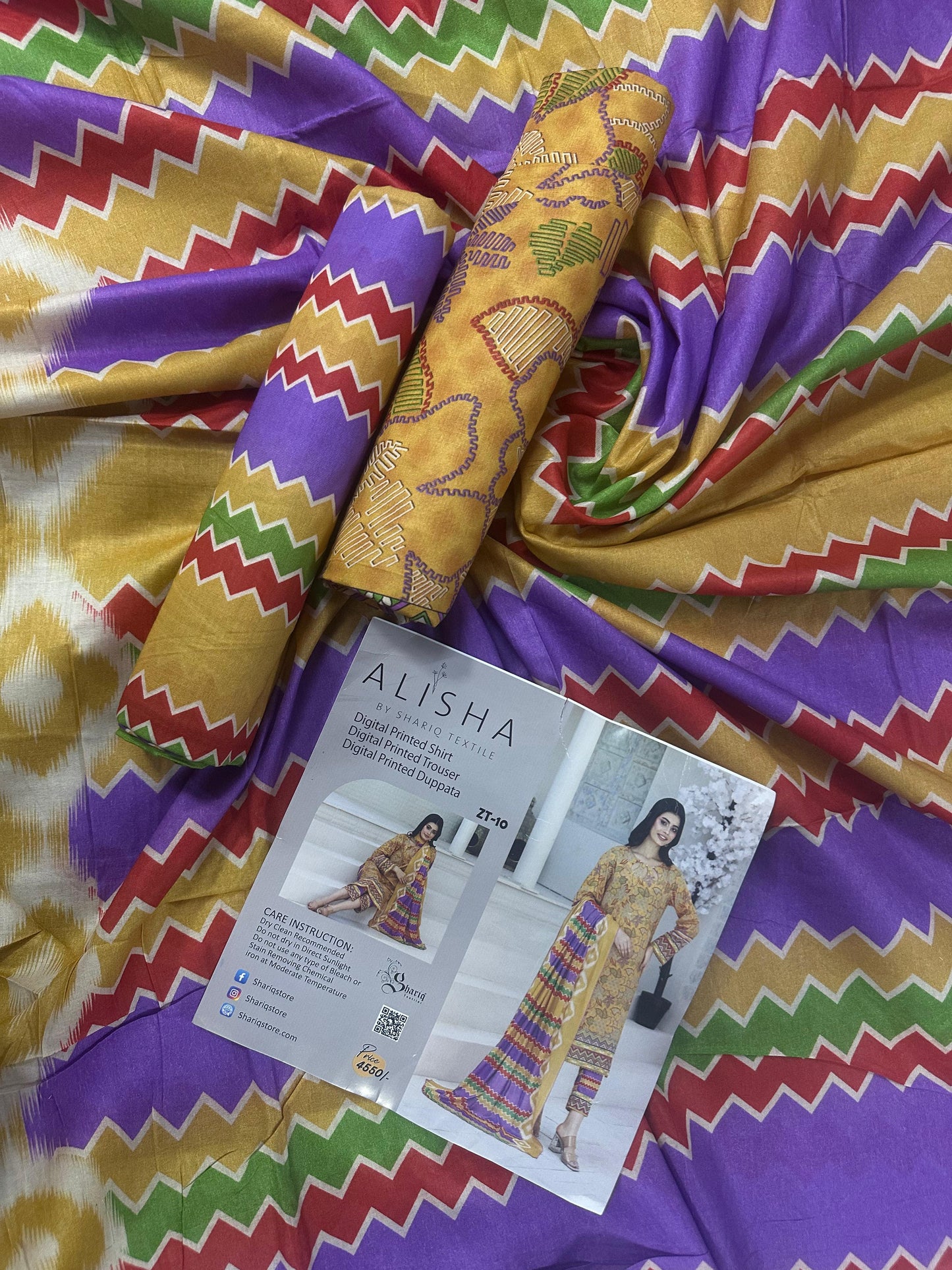 ALISHA D-10 DIGITAL PRINTED LAWN  3PCS