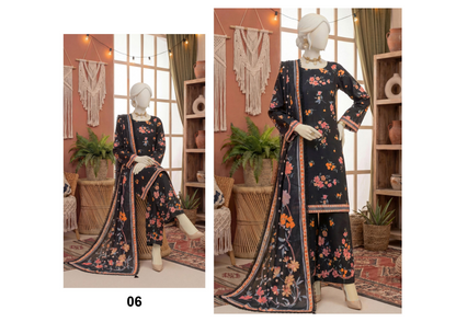 COCO CORDS BY DASTAN Unstitched Original Lawn 3 Piece Collection Designs #6