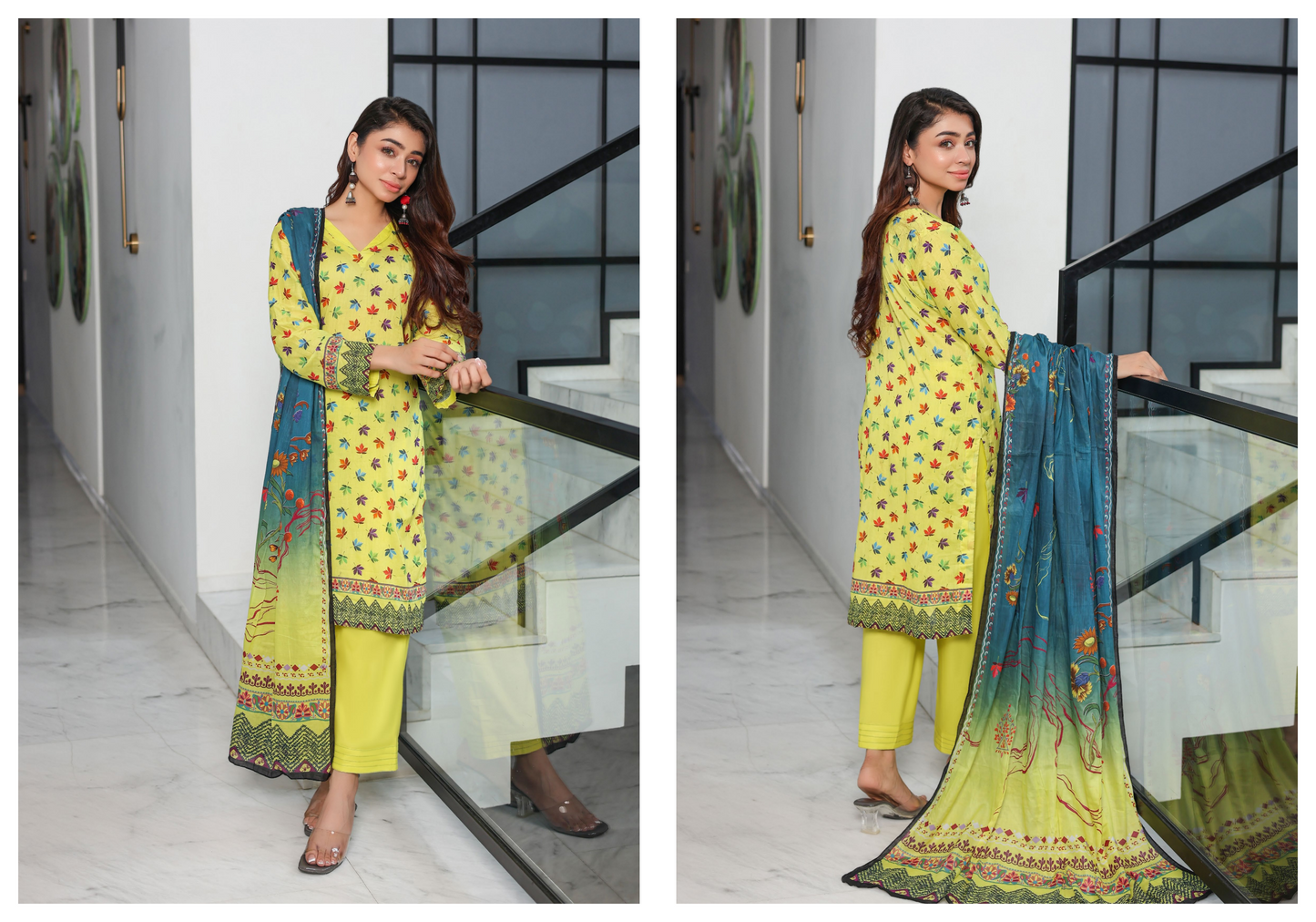 JAWED ARTS ZEBTAN –  3PC UNSTITCHED SUIT Design: 2