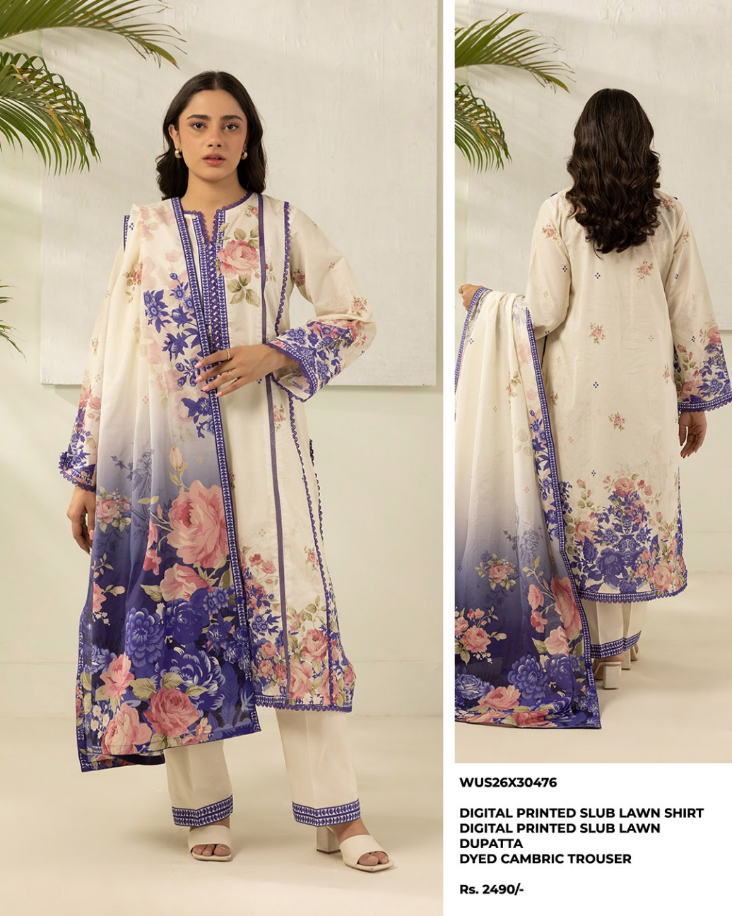 ZELLBURY Unstitched Lawn Collection 2026 Design #WUS26X30476