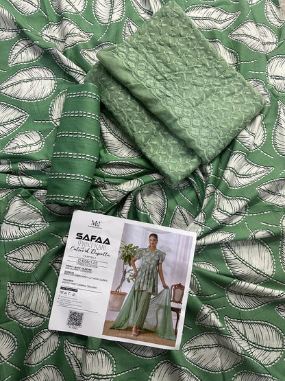 MJ Safaa Print Kari Lawn Collection – Chapter S - Premium Printed Lawn 3-Piece Suit Design# D-E0501-03