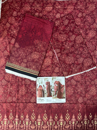 HAYA Fresh Arrival – Digital Printed MEKO Lawn 3PC Collection Design# 4