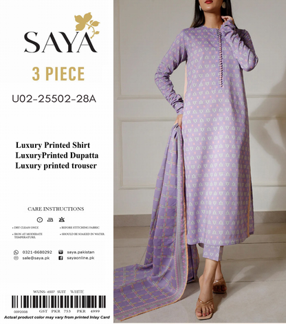 SAYA Lawn Unstitched 3 Pieces in Wholesale Price 🔥🧡