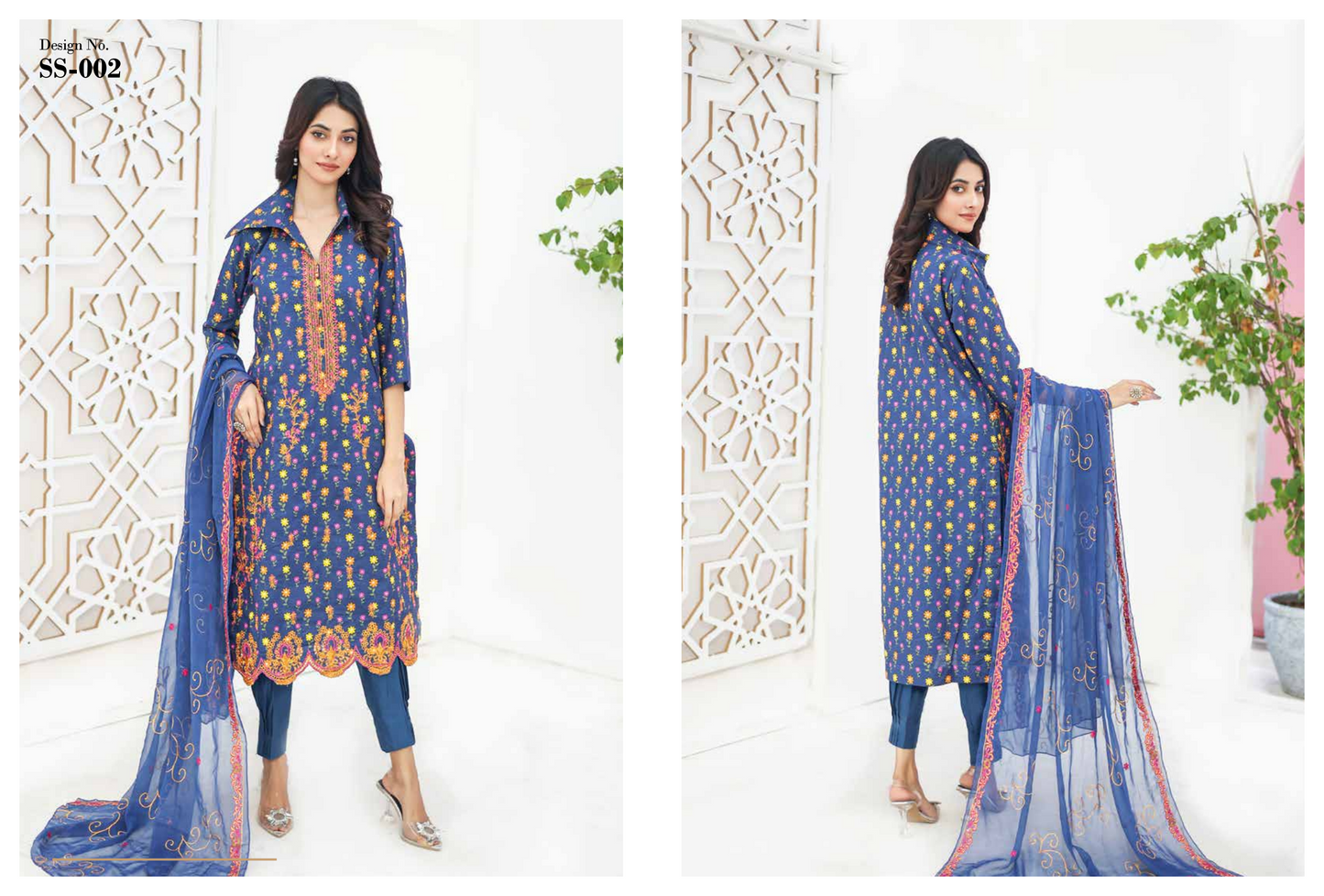 SANASARA EMBROIDED 3P By LEEDS