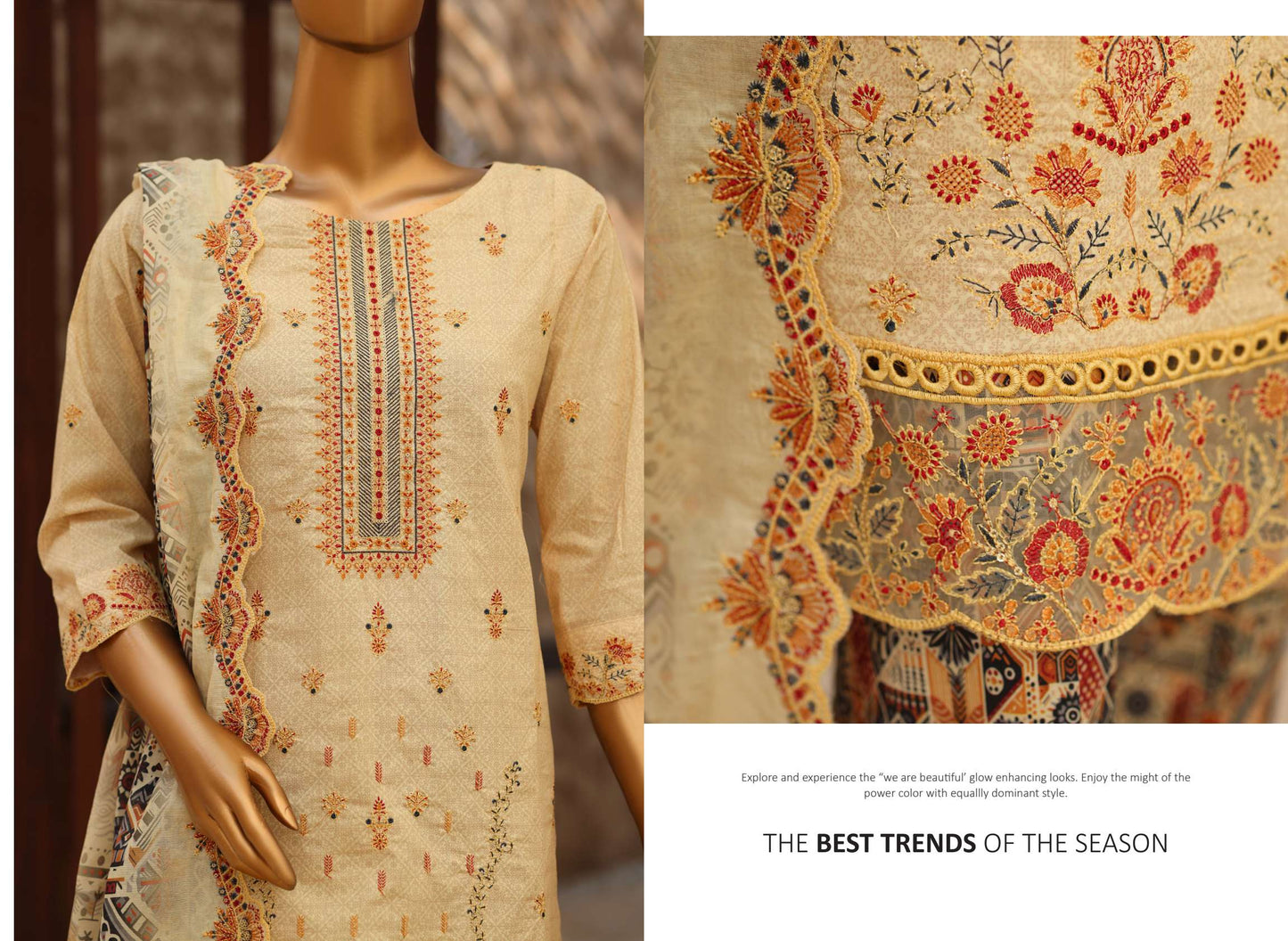 🌸 🌹 MTF – KASHNI ✨ Digital Printed Heavy Embroidered Lawn  2026
Collection ✨