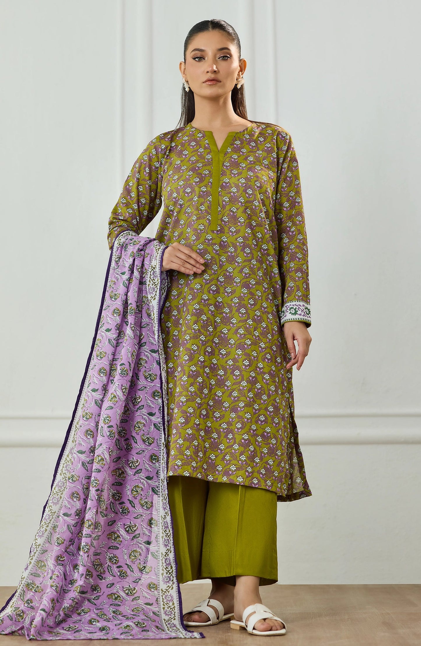 ✨ORIENT 100% ORIGINAL Unstitched Lawn 3 Piece✨ Design #OTL-25-507